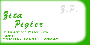 zita pigler business card